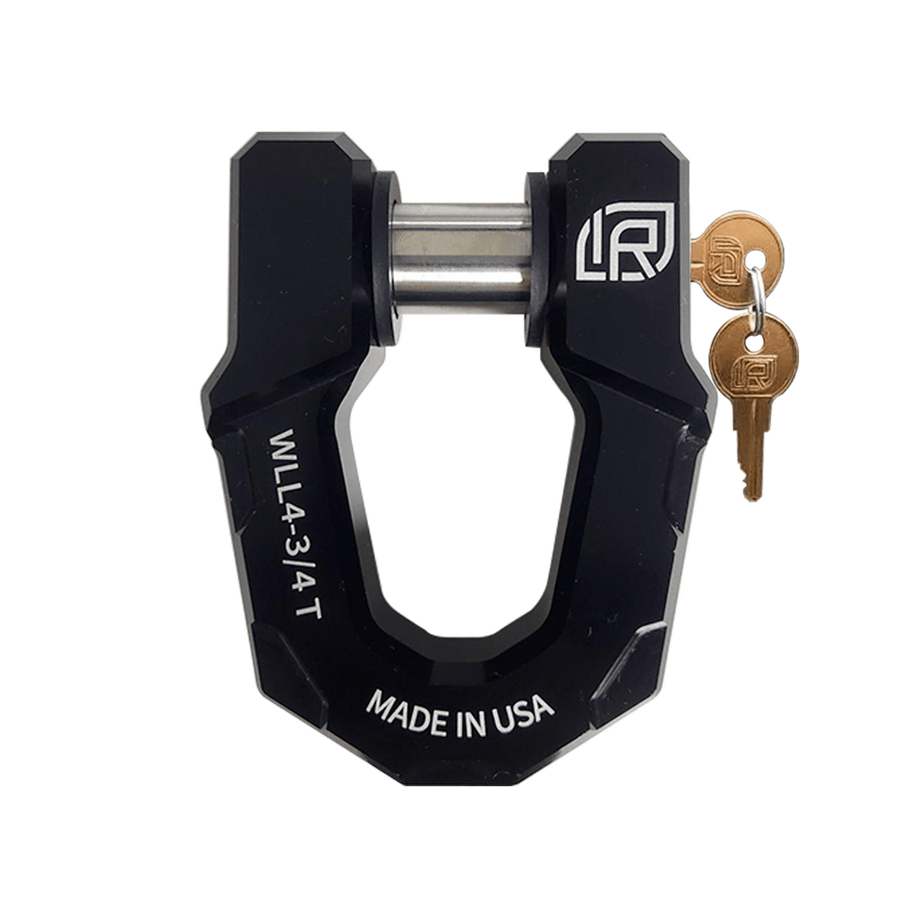 71014 | Single Pack With Lock, Redeemer Locking D-Ring Shackle, Black Anodized Aluminum, For Heavy-Duty Off-Road Vehicle Reco
