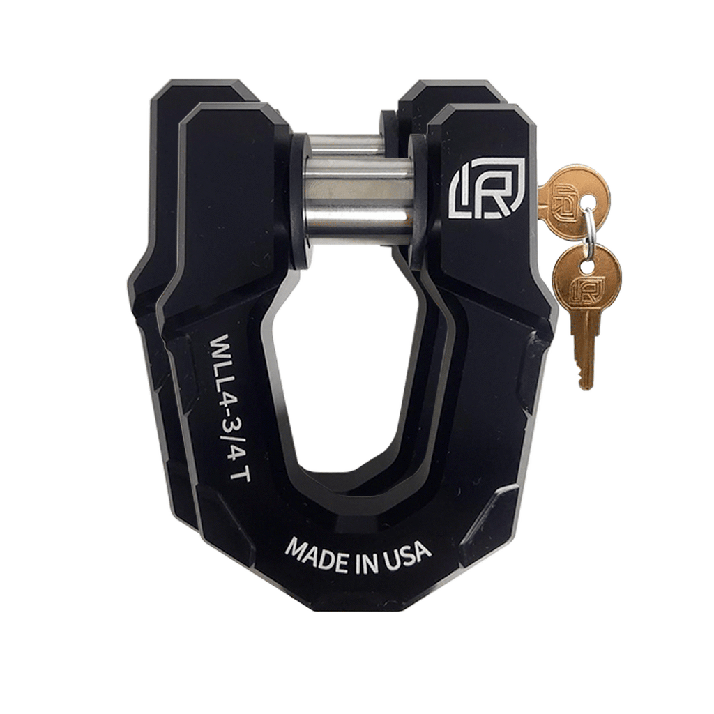 71514 | 2 Pack With Locks, Redeemer Locking D-Ring Shackles, Black Anodized Aluminum, Heavy-Duty for Off-Road Vehicle Recover