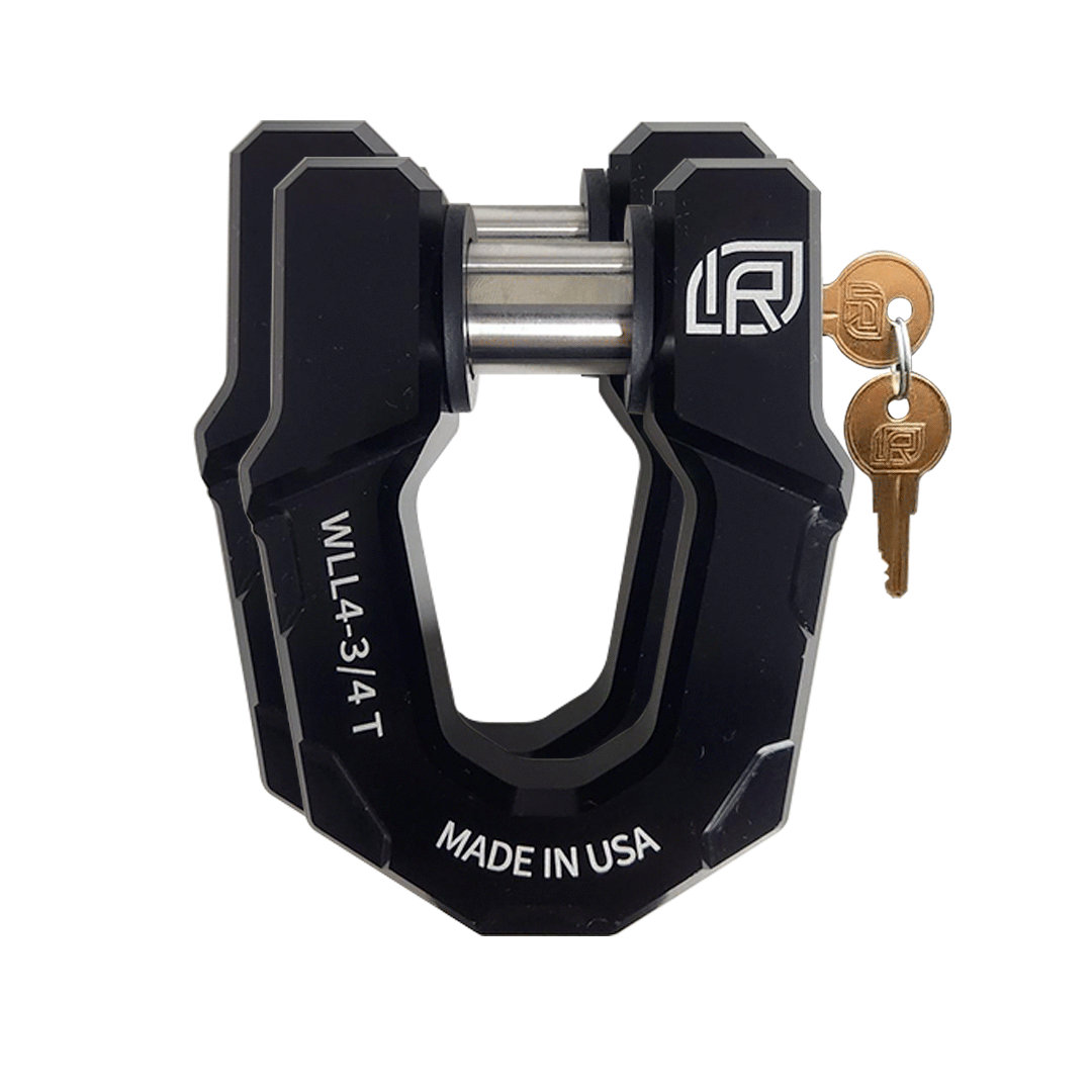 71514 | 2 Pack With Locks, Redeemer Locking D-Ring Shackles, Black Anodized Aluminum, Heavy-Duty for Off-Road Vehicle Recover