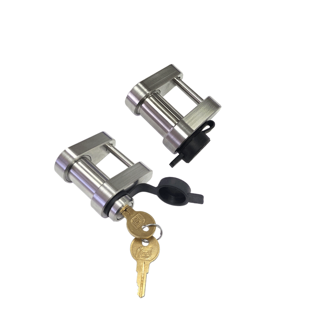 61453 | 2 Pack, Keyed Alike, Trailer Latch Locks For HOOK, THUMB, TRIGGER, & YOKE Trailer Coupler Latch