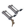 61458 | 2 Pack, Keyed Alike, Trailer Latch Locks For Up To 3-1/8" Wide Trailer Coupler Latch - (11/16" Depth)