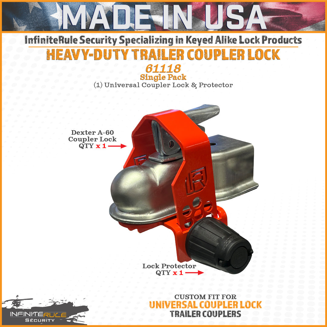 61118 | Trailer Coupler Lock With Protector For Trailer Couplers With 1-7/8", 2.0" & 2-5/16" Balls