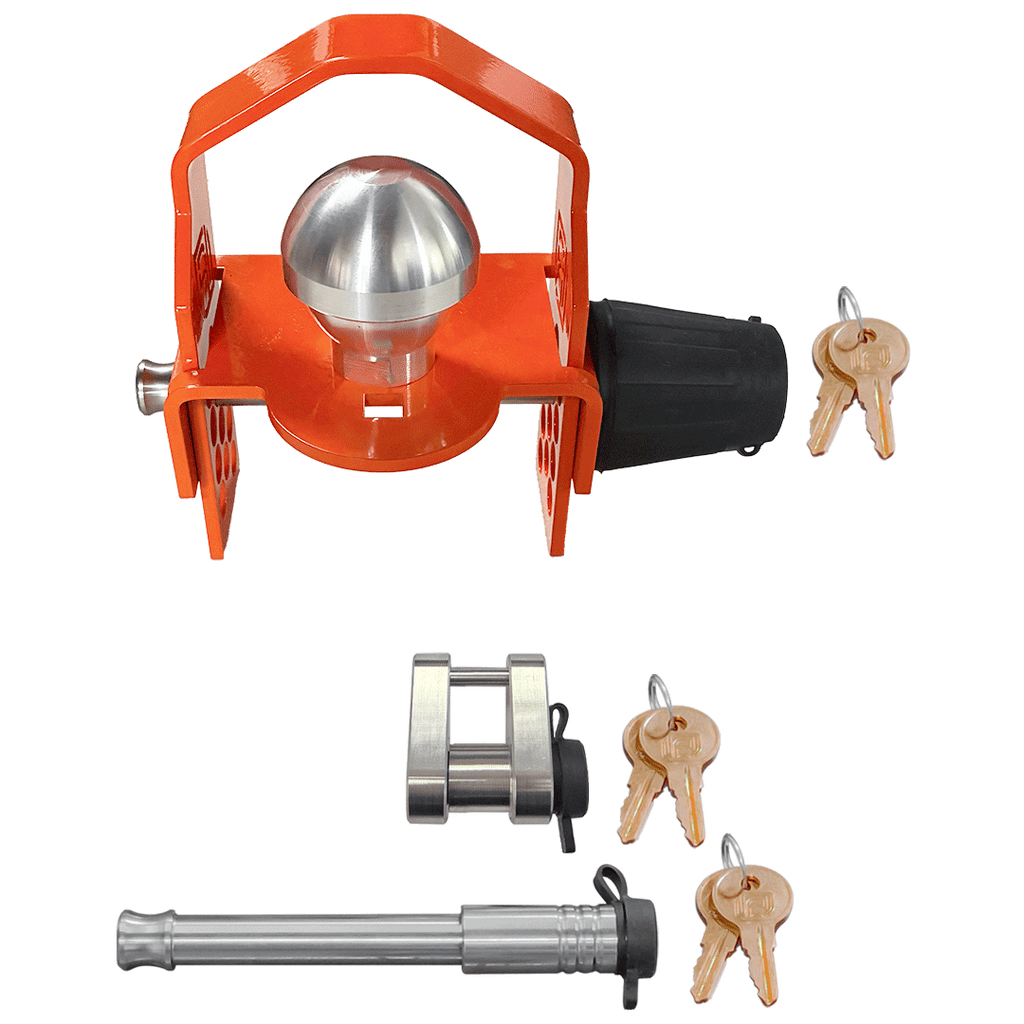 61632 | 3 Pack Mixed, Keyed Alike, Locks For Straight Tongue Posi-Lock Coupler w/ Protector, Latch, & 2.5” Receiver