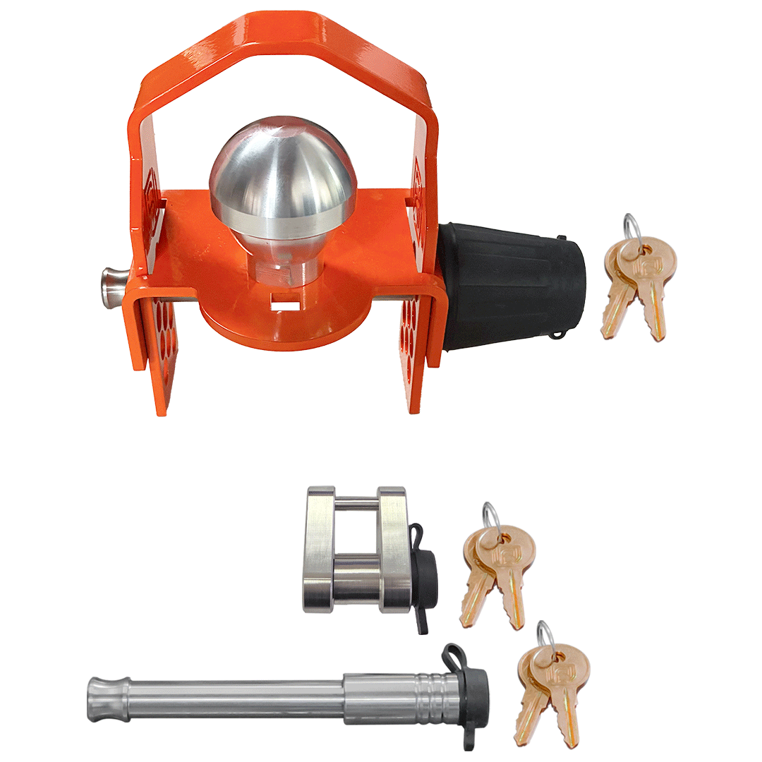 61632 | 3 Pack Mixed, Keyed Alike, Locks For Straight Tongue Posi-Lock Coupler w/ Protector, Latch, & 2.5” Receiver