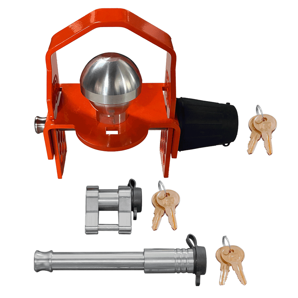 61633 | 3 Pack Mixed, Keyed Alike, Locks For Hook, Thumb, Trigger, & Yoke Trailer Couplers w/ Protector, Latch, & 2" or 2.5” 