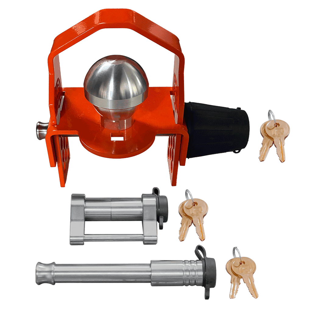 61635 | 3 Pack Mixed, Keyed Alike, Trailer Coupler Lock With Lock Protector For Trailer Couplers With 1-7/8", 2", & 2-5/16" B
