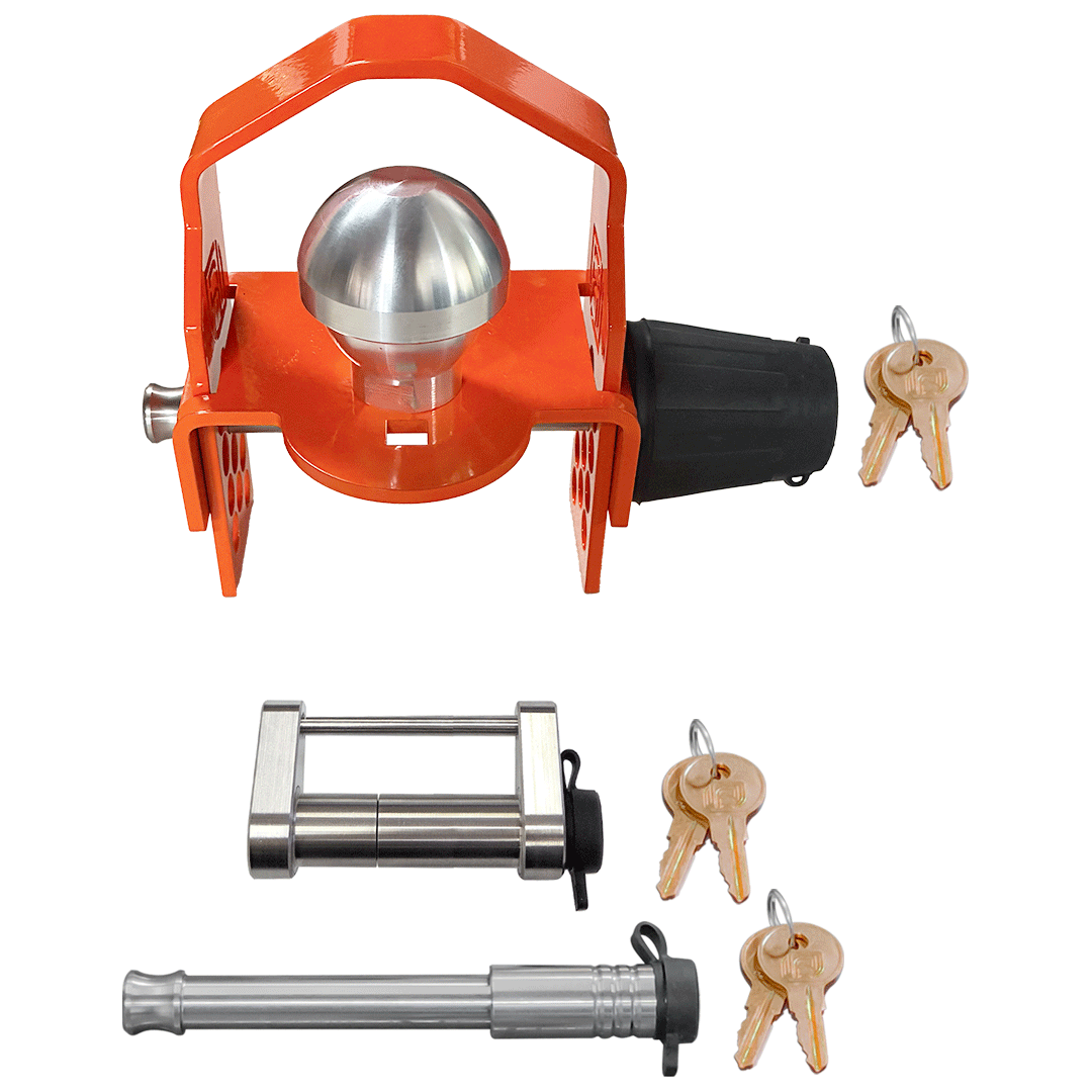 61639 | 3 Pack Mixed, Keyed Alike, Locks For DEXTER Drop N Go Auto Latch 2″ Ball Coupler w/ Protector, Latch, & 2" or 2.5” Re