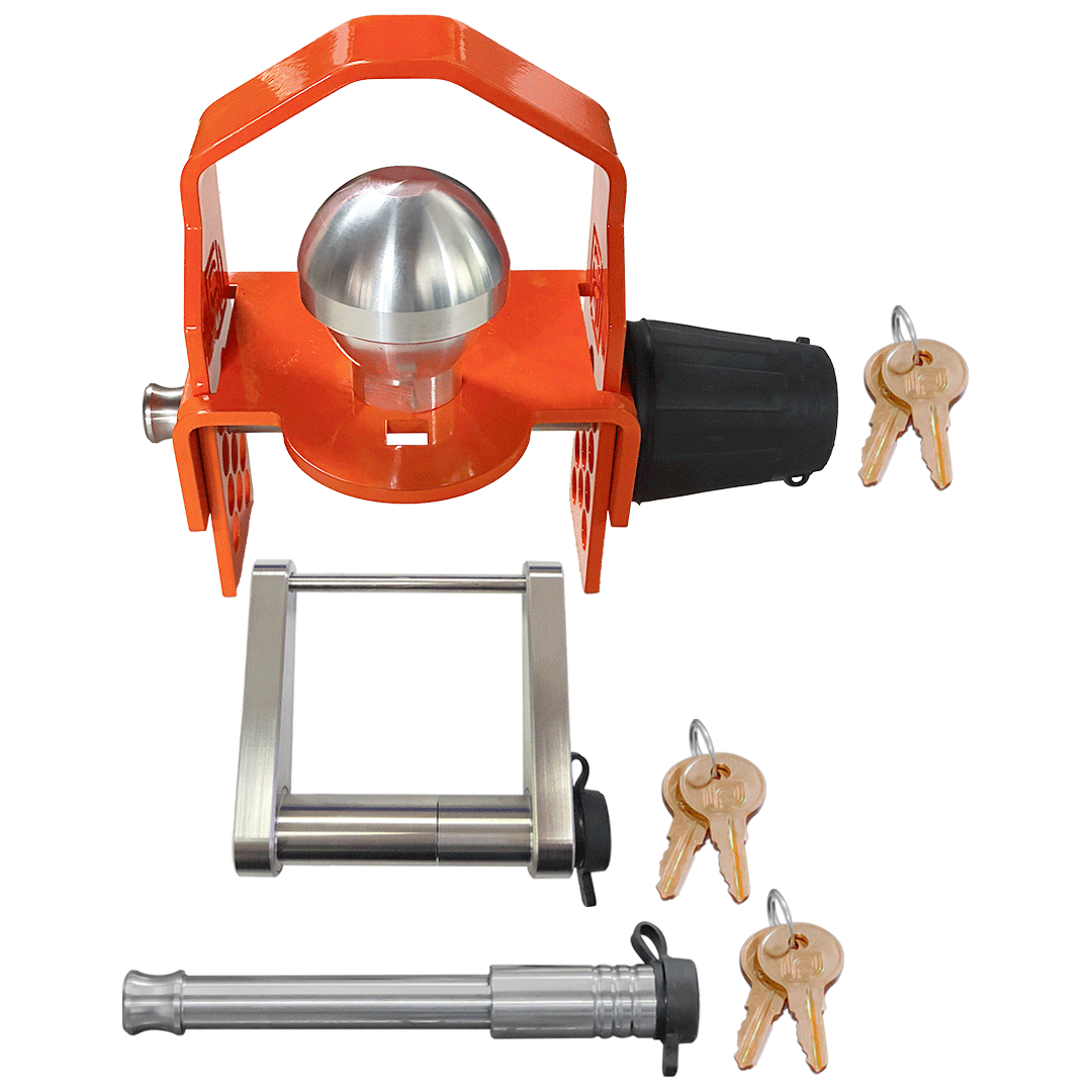 61640 | 3 Pack Mixed, Keyed Alike, Locks For DEXTER A-60 2″ Ball Coupler w/ Protector, Latch, & 2" or 2.5” Receiver