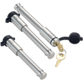 61804 | 3 Pack Mixed 2.5, Keyed Alike, Hitch Locks For Blue Ox Adjustable Ball Mount - Includes Lock For 2.5" Receiver