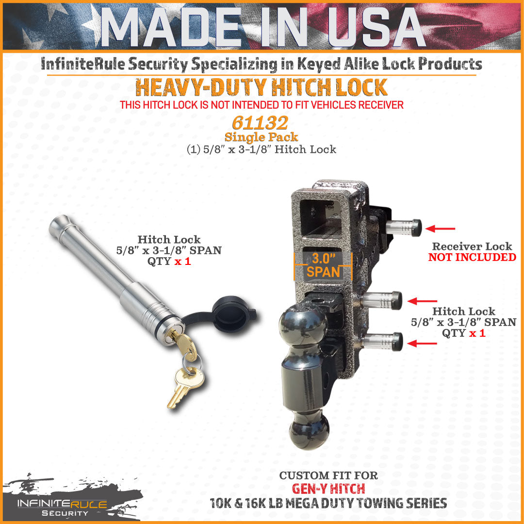 61132 | Hitch Lock For Gen-Y Hitch Mega Duty 10K LB & 16K LB Series - Fits Adjustable Ball Mount Only - DOES NOT FIT Vehicle 