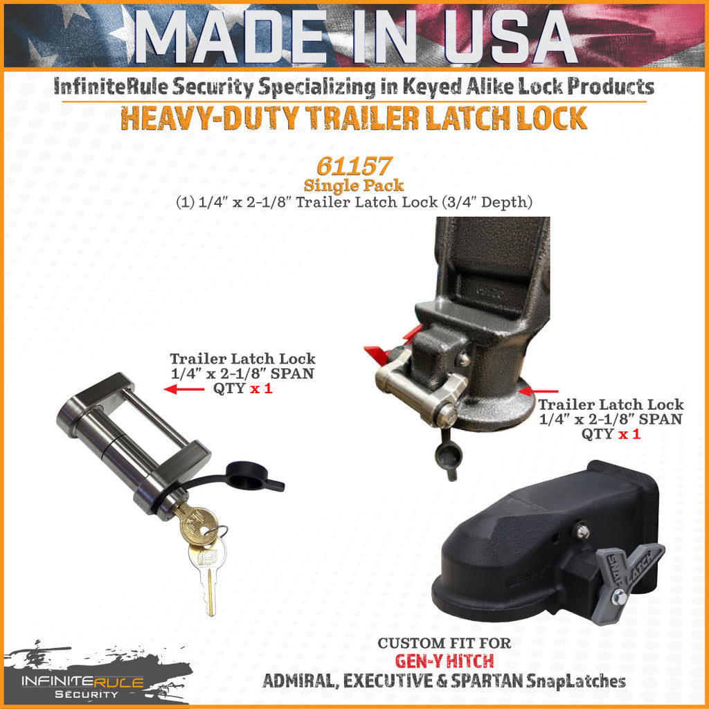 61157 | Trailer Latch Lock For Gen-Y Hitch ADMIRAL, EXECUTIVE, SPARTAN & VIKING SnapLatches