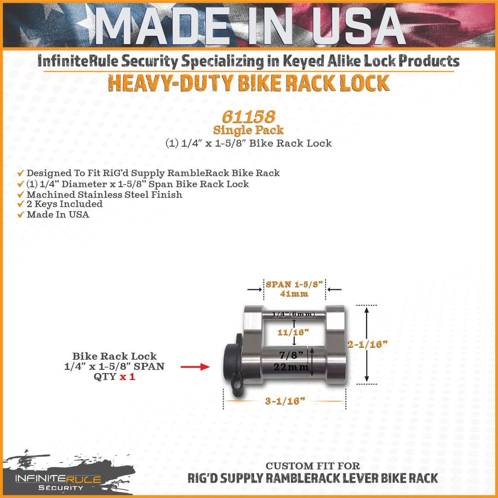 61158 | Lock For RIG'd Supply RambleRack Lever