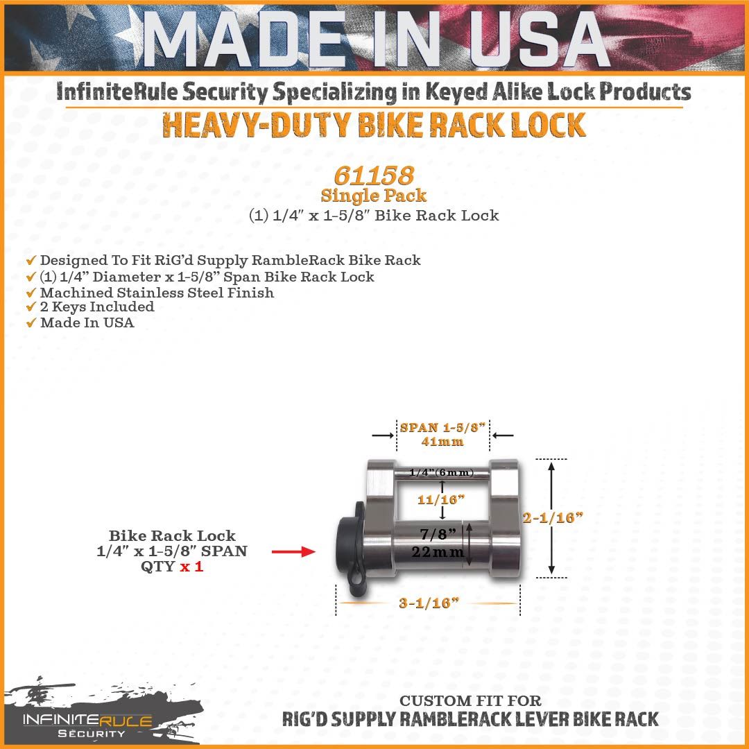 61158 | Lock For RIG'd Supply RambleRack Lever