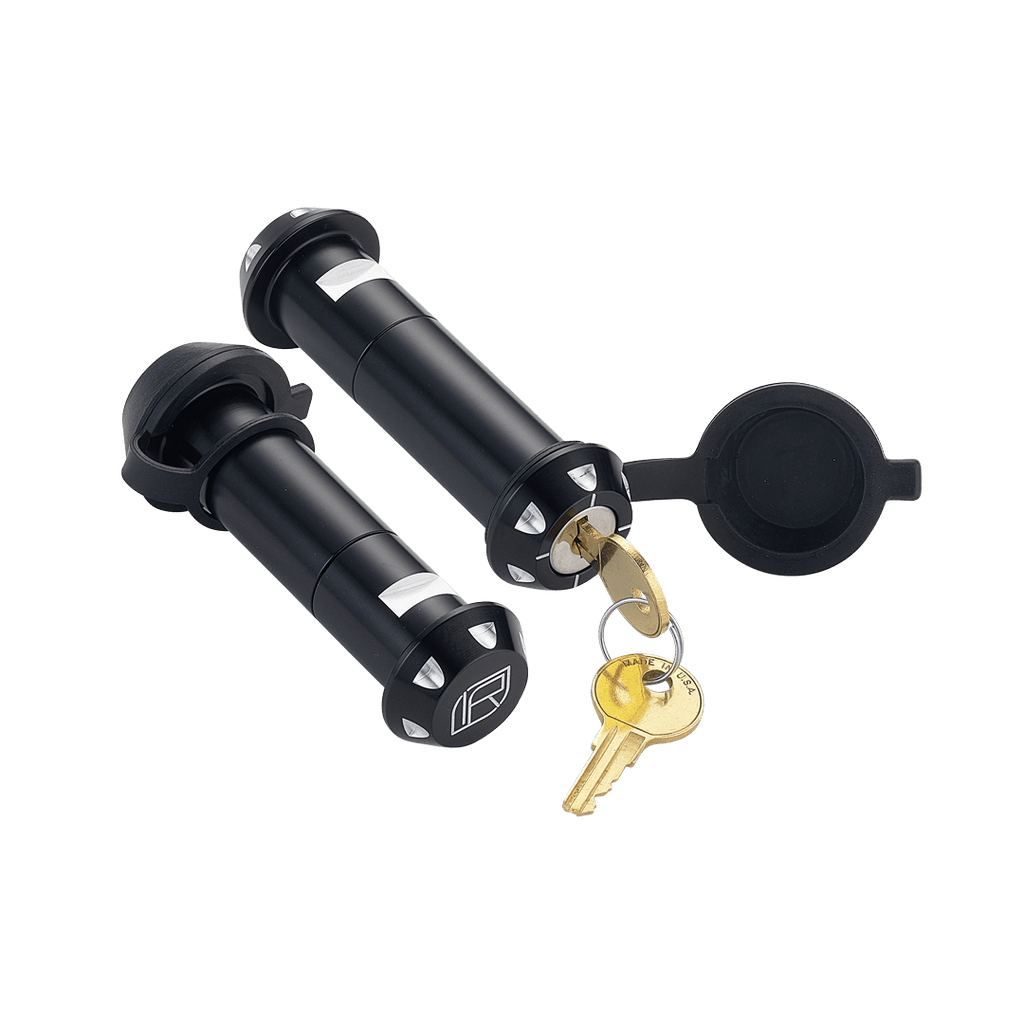 61524 | 2 Pack, Keyed Alike, Hook Locks For Monster Hooks Swivel & HammerHead Hooks - Black Anodized Aluminum - DOES NOT FIT 