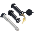 61620 | 3 Pack Mixed 2.5, Keyed Alike, Hook Locks For Monster Hooks Swivel & HammerHead Hooks - Black Anodized Aluminum - Inc