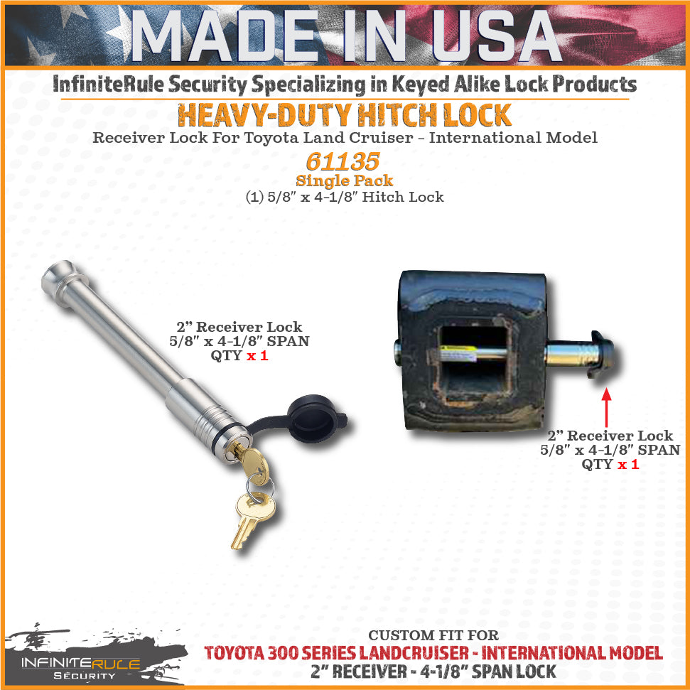 61135 | Receiver Lock For 2021+ Toyota 300 Series Land Cruiser