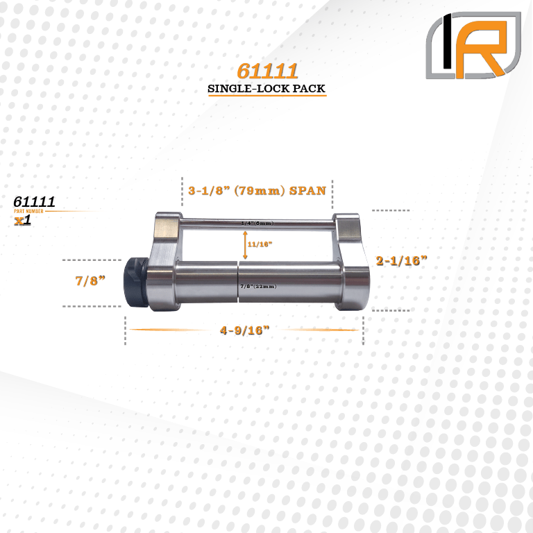61111 | Trailer Latch Lock For Up To 3-1/8" Wide Trailer Coupler Latch - (11/16" Depth)