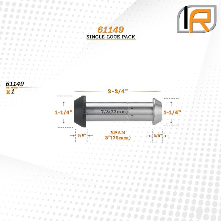 61149 | Shackle-Hook Lock For P3 Billet Hook & Shackle - DOES NOT FIT OTHER STYLE HOOKS & SHACKLES