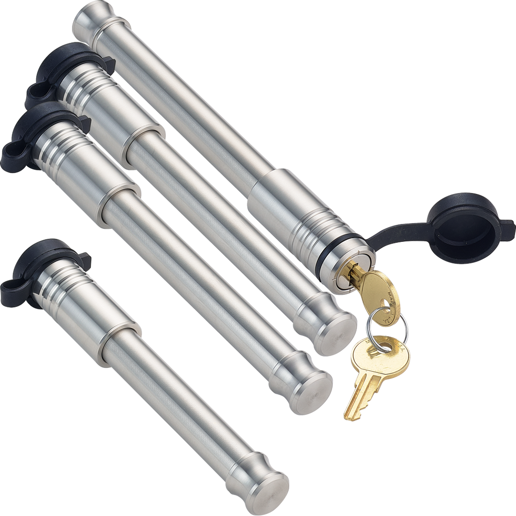 61775 | 4 Pack Mixed 2.5, Keyed Alike, Hitch Locks For B&W 2.0" & 2.5" Tow & Stow 10K LB & 18K LB - Includes Lock For 2.5" Re