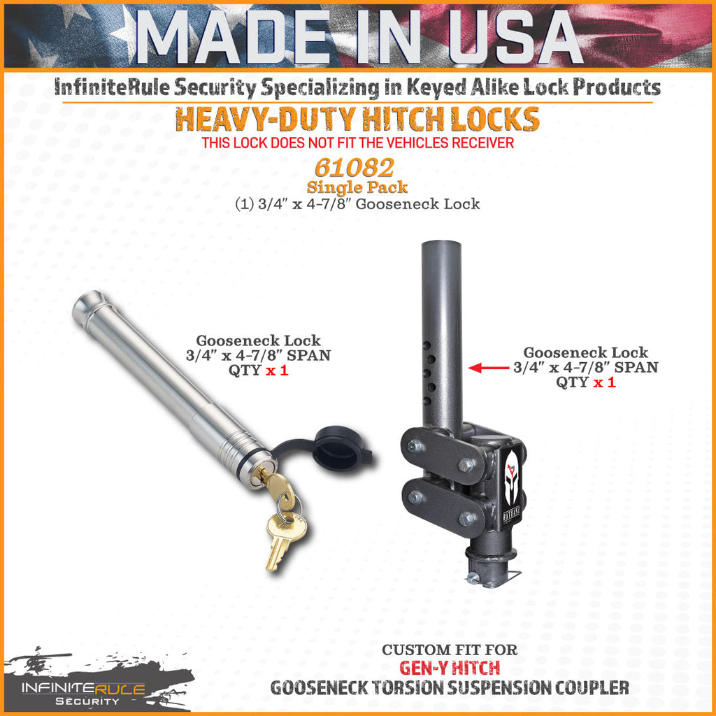 61082 | Gooseneck Coupler Lock For Gen-Y Hitch Gooseneck Torsion Suspension Coupler - Fits Coupler Only - DOES NOT FIT Vehicl