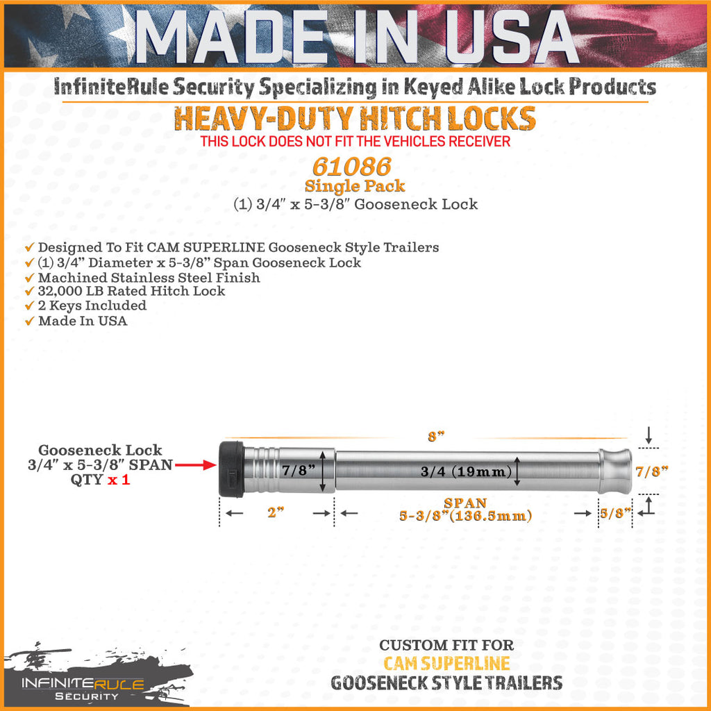 61086 | Gooseneck Lock For Cam Superline Gooseneck
