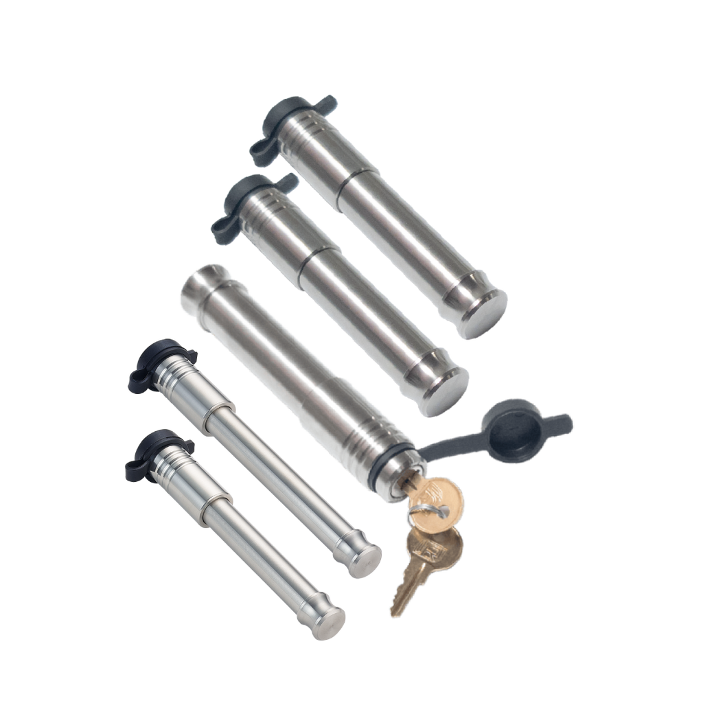 61901 | 5 Pack Mixed 2.5, Keyed Alike, Hitch Locks For B&W 2.5" Tow & Stow Pintle 16K Hitch - Includes Receiver Lock For 2" O