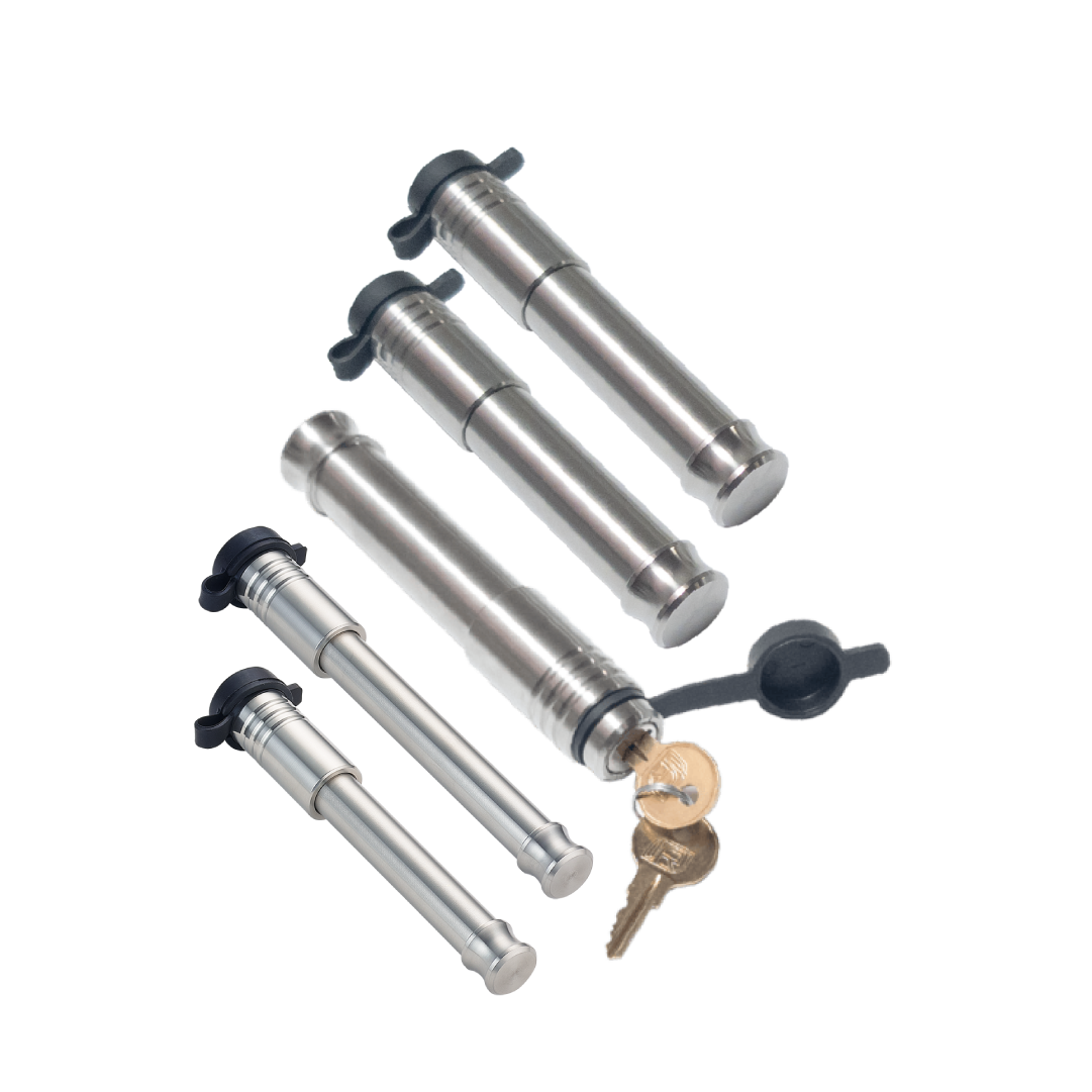 61901 | 5 Pack Mixed 2.5, Keyed Alike, Hitch Locks For B&W 2.5" Tow & Stow Pintle 16K Hitch - Includes Receiver Lock For 2" O