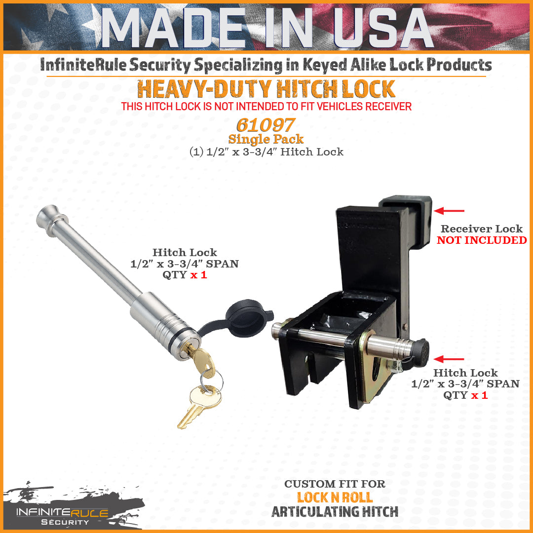 61097 | Hitch Lock For Lock N Roll Articulating Hitch - Fits Adjustable Ball Mount Only - DOES NOT FIT Vehicle Receiver