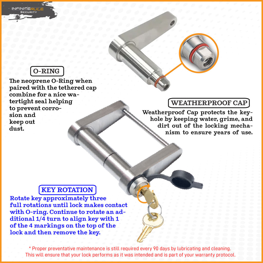 61181 | Trailer Latch Lock For DEXTER Drop N Go Auto Latch Coupler - 2" Ball