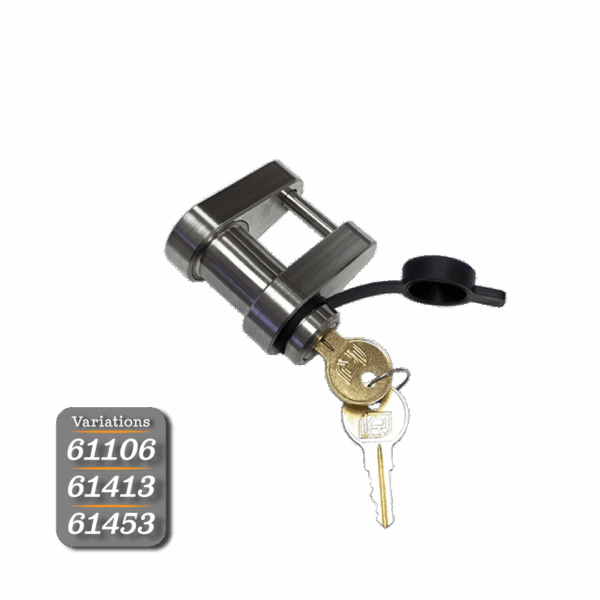 Trailer Latch Lock For HOOK, THUMB, TRIGGER, & YOKE Trailer Coupler Latch